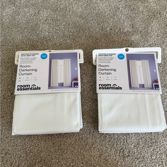 Room Essentials Ivory Room-Darkening Curtain - Picture 1 of 3